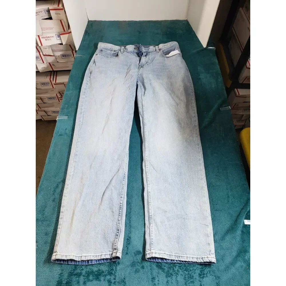 Old Navy Jeans Size 34x32 Mens Blue Pants Stretch Denim Mid Rise Loose Straight